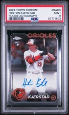 2024 TOPPS CHROME ROOKIE AUTO #RAHK HESTON KJERSTAD ROOKIE RC PSA 9