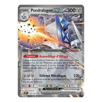Pondralugon EX 130/191 🇫🇷 Carte Pokémon EV08 Étincelles Déferlantes EV8 NM TCG - Photo 1/4