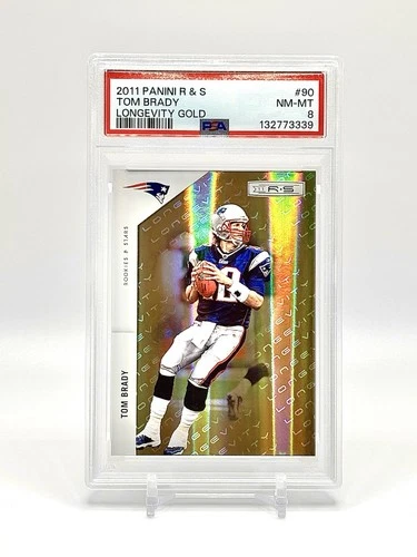 2011 Panini Rookies and Stars #90 Tom Brady Longevity Gold /49 PSA 8