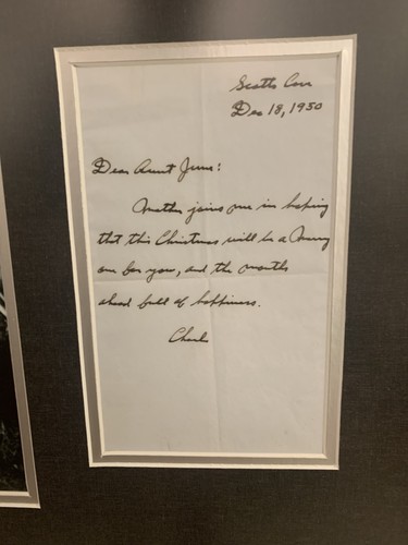 Professionally Framed Letter of Charles Lindbergh w JSA  COA from Dec. 1930 ! - Picture 2 of 4
