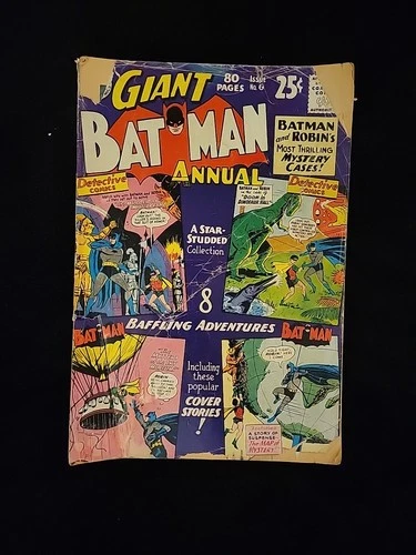 Giant Batman Annual #6 1963 Silver Age DC Comics, Vintage 80 Page