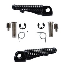 Front Foot Pegs Black For Kawasaki ER-6F ER-6N ZX6R ZX9R ZX10R Ninja Z750 Z1000