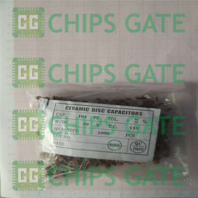 1000PCS Ceramic Capacitor C-Cap 50V 0.1uF 104pF 104