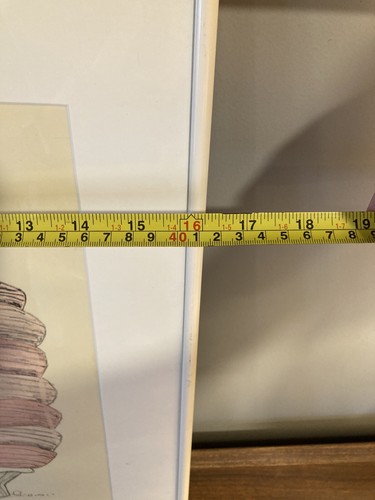 Künstler Signiert Original Kunstwerk Zeichnung Abstrakt Cupcake Dekor Wonka Like - Bild 8 von 9