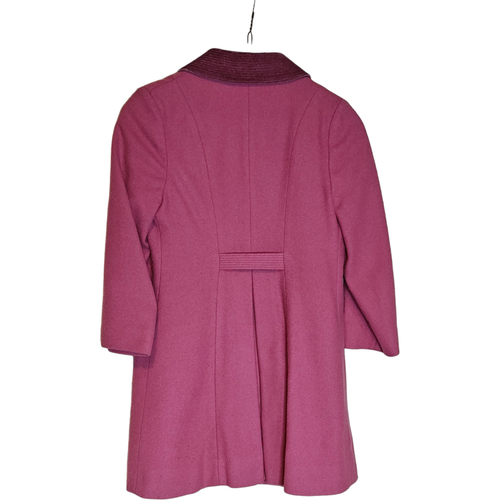VTG LC Tailorwear England Girls Wool Swing Coat Pink size 6X Half Button Lined - Picture 4 of 13