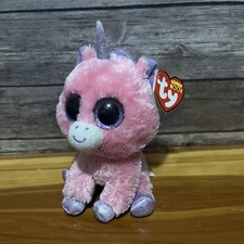 TY Beanie Boos MAGIC the Pink Unicorn Solid Eye Color 6"  New with Tags 