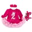 thumbnail 26 - 3PCS Toddler Baby Girls Birthday Party Dress Outfits Romper Tutu Dress Shoes Set