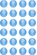 24 x PRECUT BOY/S 1ST BIRTHDAY ELEPHANT/1 YEAR OLD RICE PAPER CUP CAKE TOPPERS