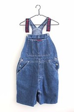 Vintage 90's Tommy Hilfiger Womens Shortalls Carpenter Overalls Size M Bib Spell