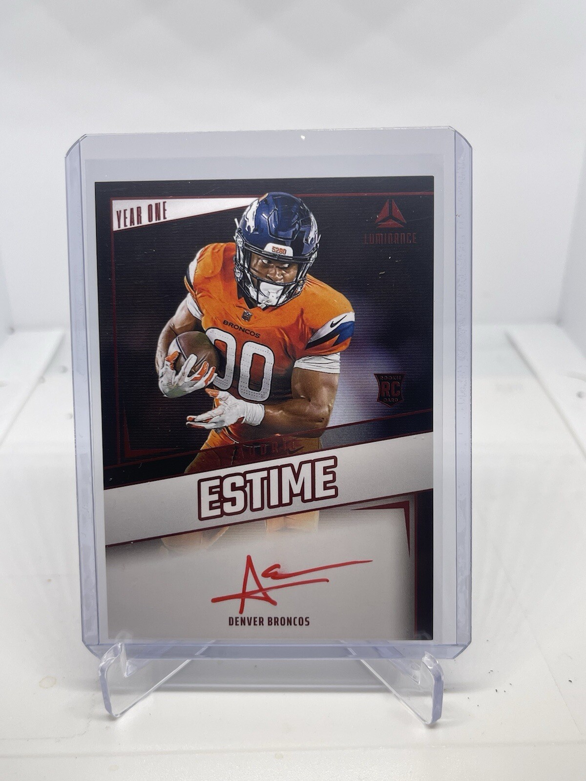 2024 Panini Luminance Audric Estime Year One Red  Ink Autograph Denver Broncos