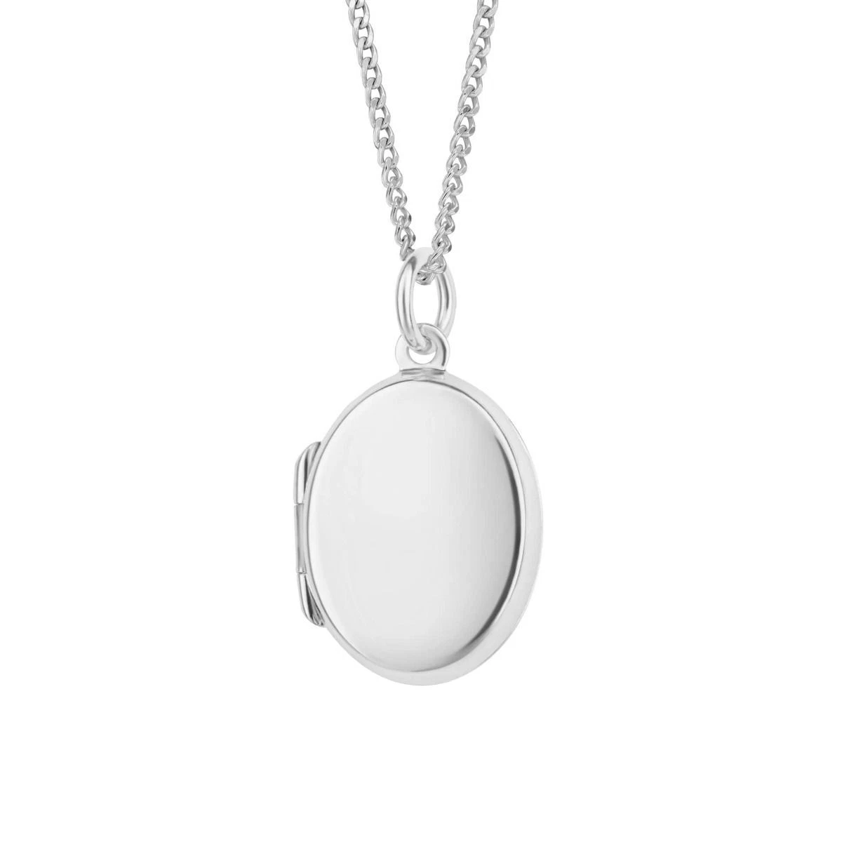 Small Oval Locket Sterling Silver 925 Hallmarked British Made All Chain Lengths
