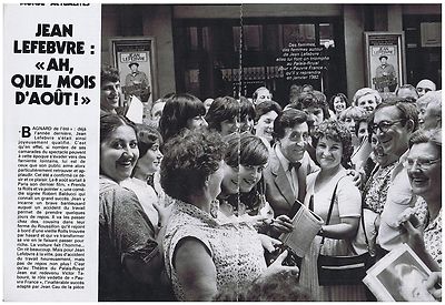 COUPURE DE PRESSE CLIPPING 1981 JEAN LEFEBVRE Ah quel mois d'août !     4 pages