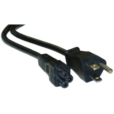 1FT Notebook/Laptop Power Cord, NEMA 5-15P to C5, 3 Pin 10W1-15201