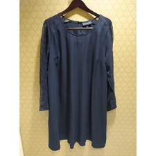 Lane Bryant Dress Black 14/16 Scoop Neck Zip Back