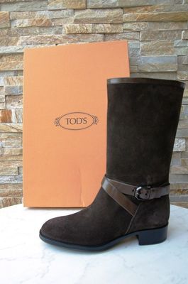 Tods Tod´s EU 40,5  Stiefel Boots Schuhe Veloursleder braun neu ehem. UVP 560  