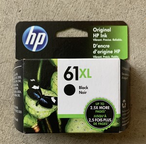 Genuine HP 61 Xl High Yield Black Original Ink Cartridge EXP 05/2022 NEW! Sealed | eBay