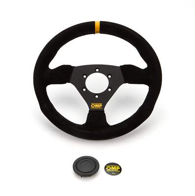 Fits Steering Wheel Trecento Black Suede Leather by Omp Racing, Inc. OD0-1975-07
