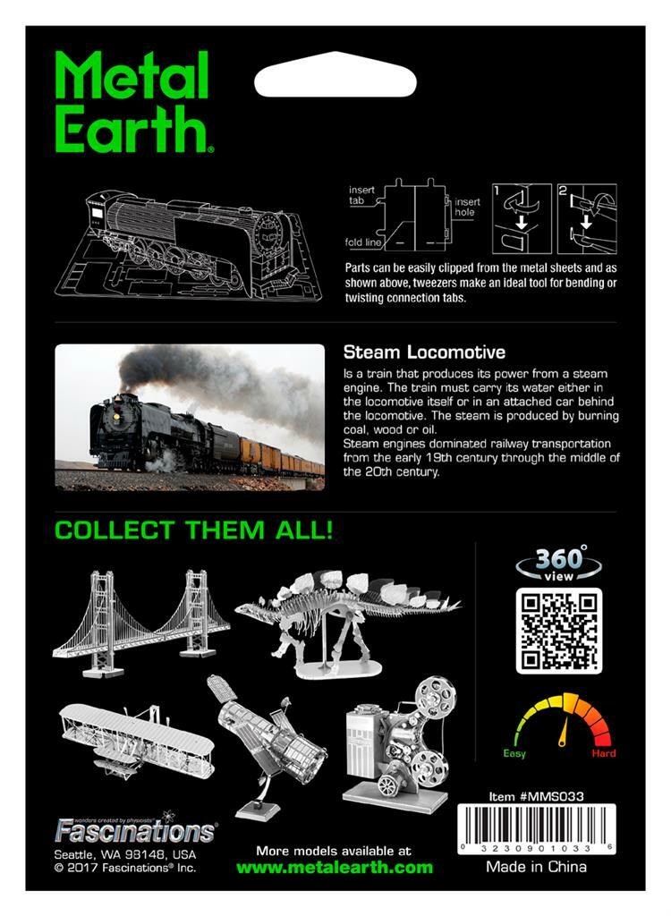 Fascinations Metal Earth - Steam Locomotive Train - 3D Laser Cut
