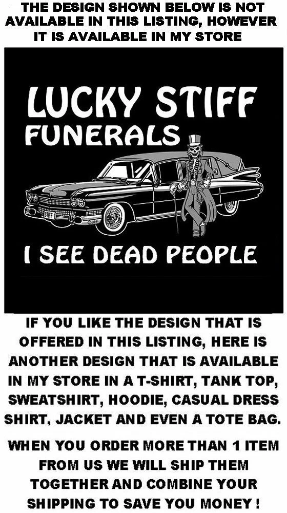 COACH Felpa con cappuccio Grave Undertaker Paul Bearer & Lucky Stiff Funerals Hearse