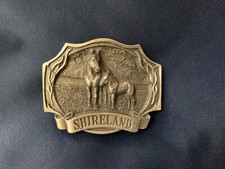 Vintage Horse Belt Buckle Shireland First Edition 1987 Thomas J Smrt Collectible