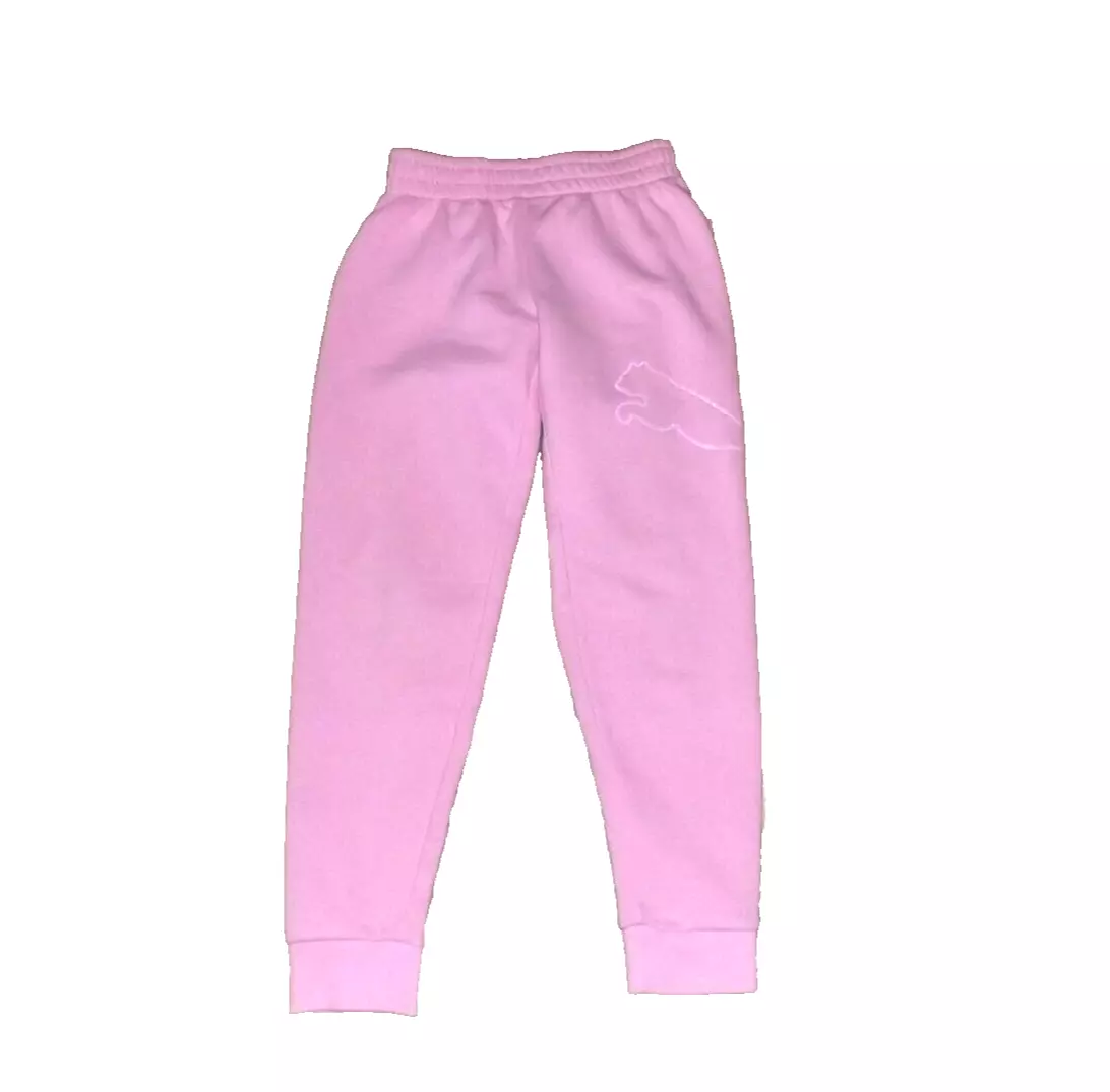 Puma Girls Athletic Jogger Size Medium 7 Bubble Gum Pink Youth