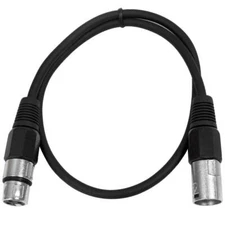 3 Foot Black XLR to XLR Patch Cable PA/DJ Mic Cord XLRM to XLRF