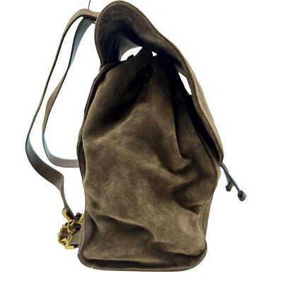 ◆EMIS◆ SUEDE BACKPACKNAVY m1037_1334944 Authentic CHANEL CC Suede Backpack Brown Leather #36634258