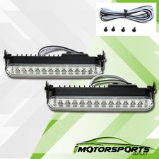 6.5 Led Daytime Running Lights Chrome Lamps Pair W24 Super White Led