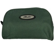 Vintage Ultralite Green Canvas Collapsible Cosmetic Bag