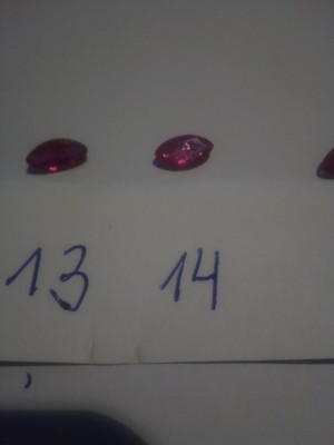 1 Ruby marquise/navette facet ca 7,9 x 4 mm Mosambik, pink-red  nr 14