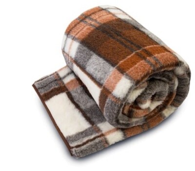 Merino Wool SALE LIGHT WEIGHT SOFT Blanket Throw Bed Sofa Pad 160 x 200cm GREY DOUBLE BLANKET Grey Checkered