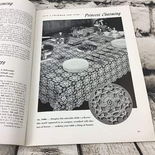 Tips On Tables Pattern Book No. 167 The Spool Cotton Company Vintage 1941 - Picture 2 of 5