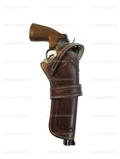 HOLSTER FOR GUN REVOLVER PISTOL LEATHER UNIVERSAL FIT COLT TAURUS S & W UBERTI