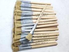 50pcs Disposable Glue 3/4" Brush Wood Handle Hobby Paint Touch-up Flux Acid Bulk