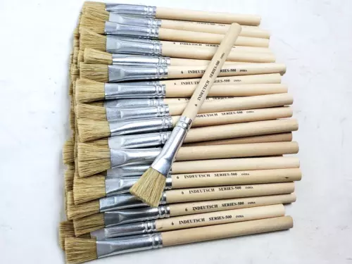 50pcs Disposable Glue 3/4" Brush Wood Handle Hobby Paint Touch-up Flux Acid Bulk