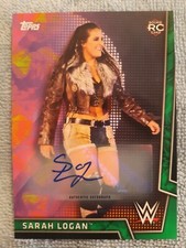 SARAH LOGAN 2018 Topps WWE WOMEN'S DIVISION GREEN ROOKIE AUTOGRAPH CARD /150 #27
