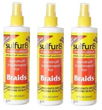 BL Sulfur-8 Dandruff Treatment For Braids 12oz Spray X 3 Packs