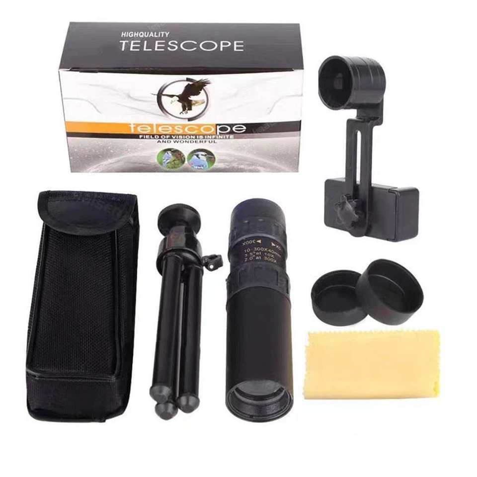 10-300X40 Zoom Monocular Professional Phone Camera Telescope G1E0❀ G1KD T1K2 - Image 2 of 4