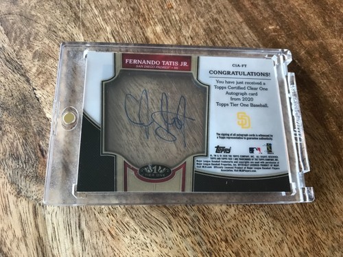 2020 Topps Tier One Baseball Fernando Tatis Jr Clear One Auto 2/10 🔥🔥 - Picture 2 of 2