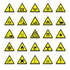 Warnzeichen - Graviertes Schild Warnung Achtung Vorsicht - 1,5mm Stark
