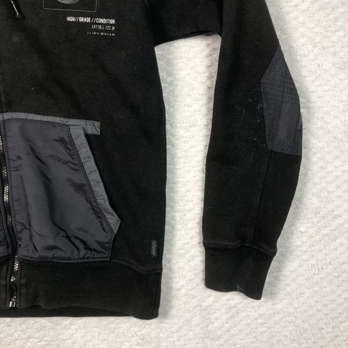 Jack Jones Full Zip Hoodie Mens Brett Sweat 8/9-09 Black Small S - Picture 8 of 21