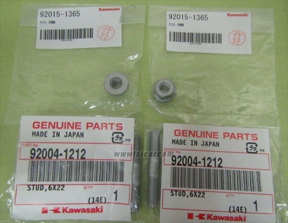 KAWASAKI ZXR400L ZX400L EXHAUST HEADER STUD BOLT (8x22) and
