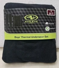 Athletic Works Youth Boys' 2-Piece Waffle Thermal Layering Underwear Set Small
