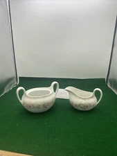 Z.S. & Co. Bavaria Pink Flower Blossom Creamer And Sugar Bowl(No Lid) Vintage