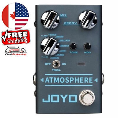 JOYO R-14 Atmosphere Reverb Guitar Pedal with 9 Reverb Types +TRAIL Function  CA
