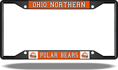 #ad #ad Ohio Northern Polar Bears Black License Plate Frame $28.99
