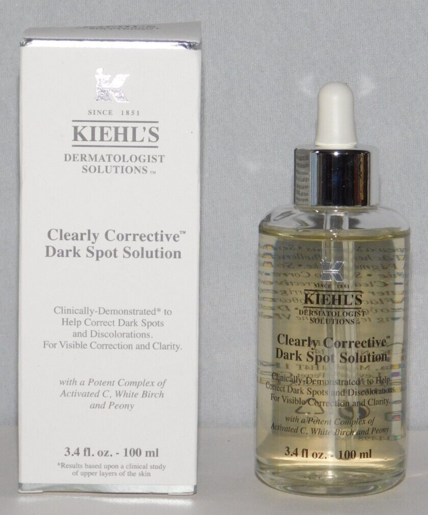 Kiehl's Clearly Corrective Dark Spot Solution 3.4 oz 100 ml New in