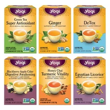 Yogi Tea Digestion & Detox Variety Pack - 16 Tea Bags per Pack (6 Packs) - De...