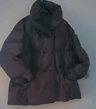 Par Una Ladies Jacket Xl Brown Puffer Style Popper Fastening  Pockets