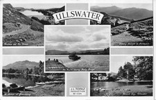 Ullswater Multiview Cumbria England Postkarte um 1956 RP Topas